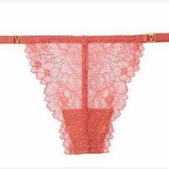 38C/L VICTORIA SECRET Unlined Long Line Bra Top Set Bustier V-String panty lace - Picture 6 of 11